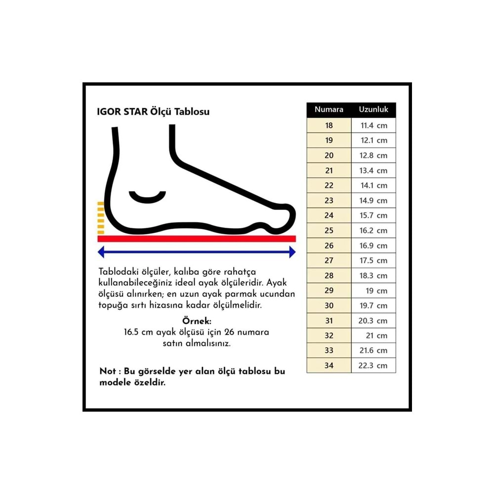 IGOR S10171-022 Star Çocuk Cirtli Sandalet