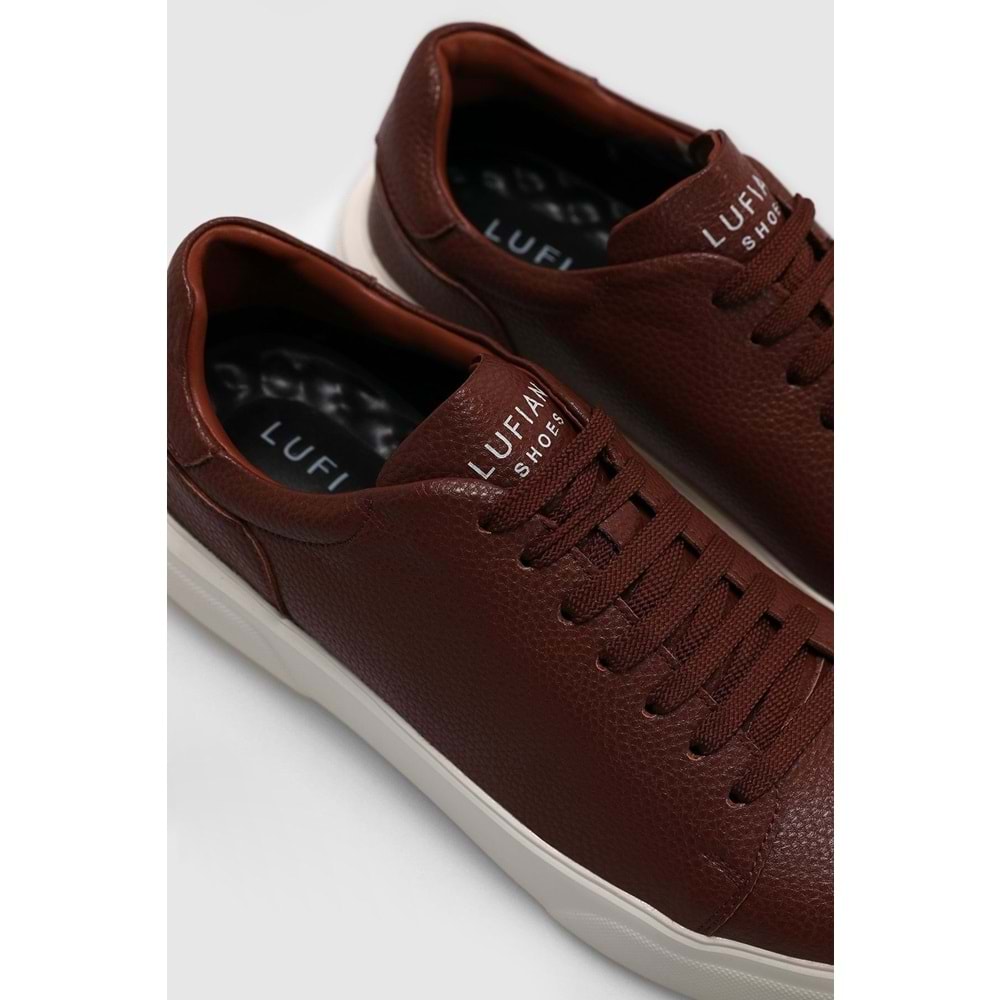 Lufian Tommy Erkek Deri Sneaker Ayakkabı TABA