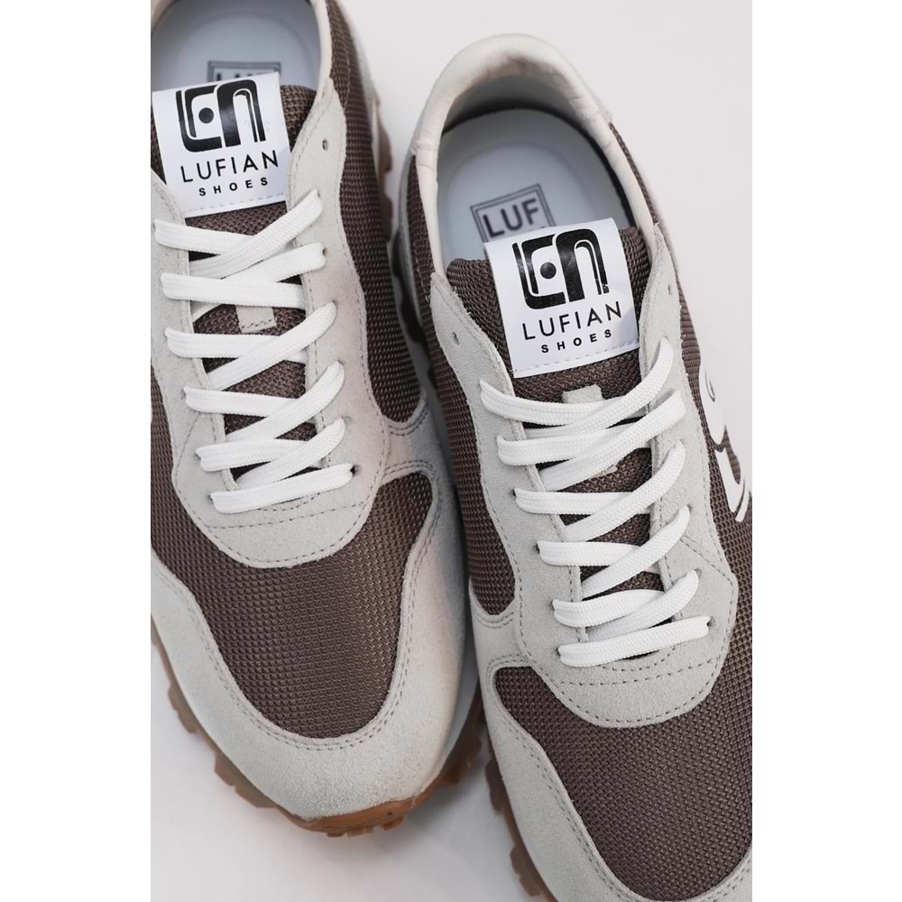 Lufian Arthur Erkek Deri Sneaker Ayakkabı Kahverengi