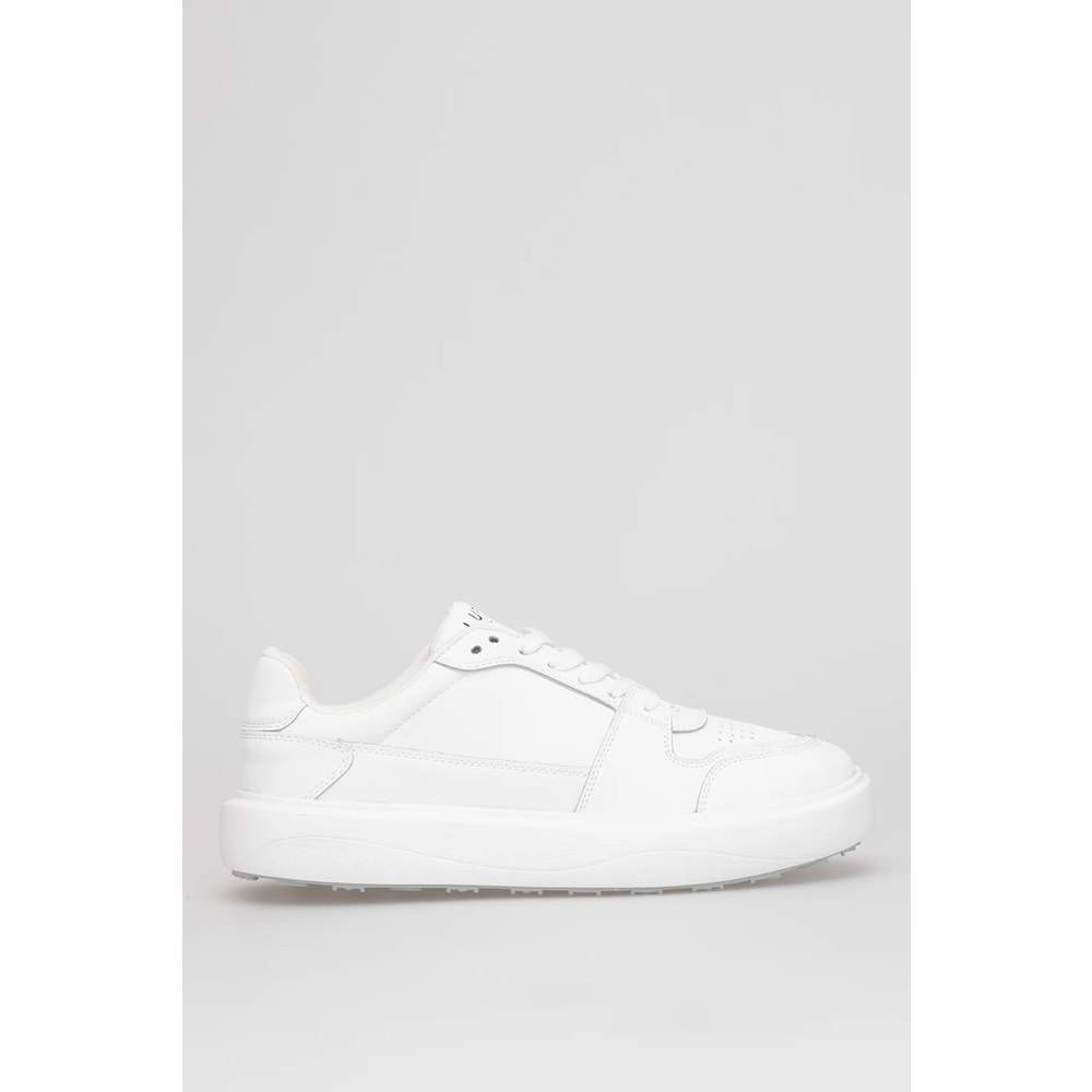 Lufian Mateas Erkek Hakiki Deri Klasik Sneaker Beyaz