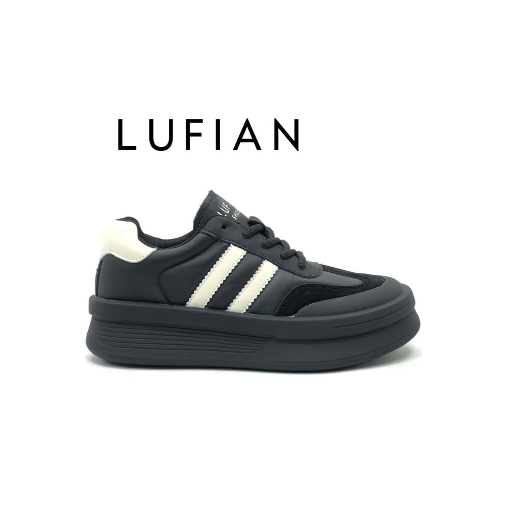 Lufian 122230019 Chrıstına Sneaker Unisex Deri Spor Ayakkabı SİYAH