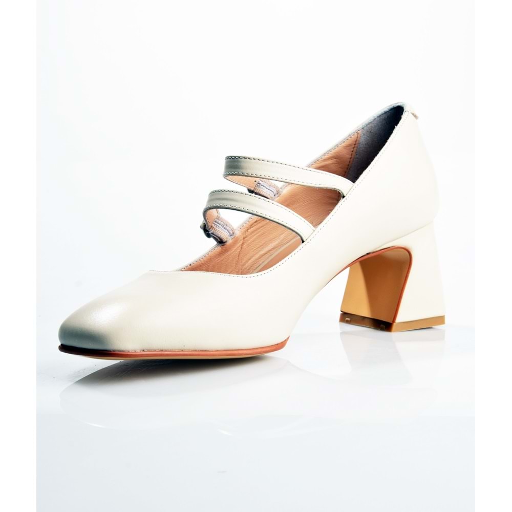 Nish Exclusive 2509 Kadın Topuklu Çift Bantlı Ayakkabı