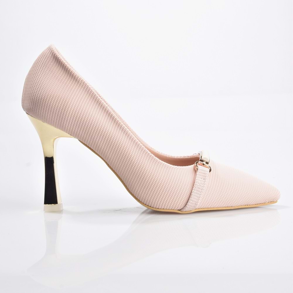 New Angel 874 Kadın Gold Topuk Topuklu Ayakkabı