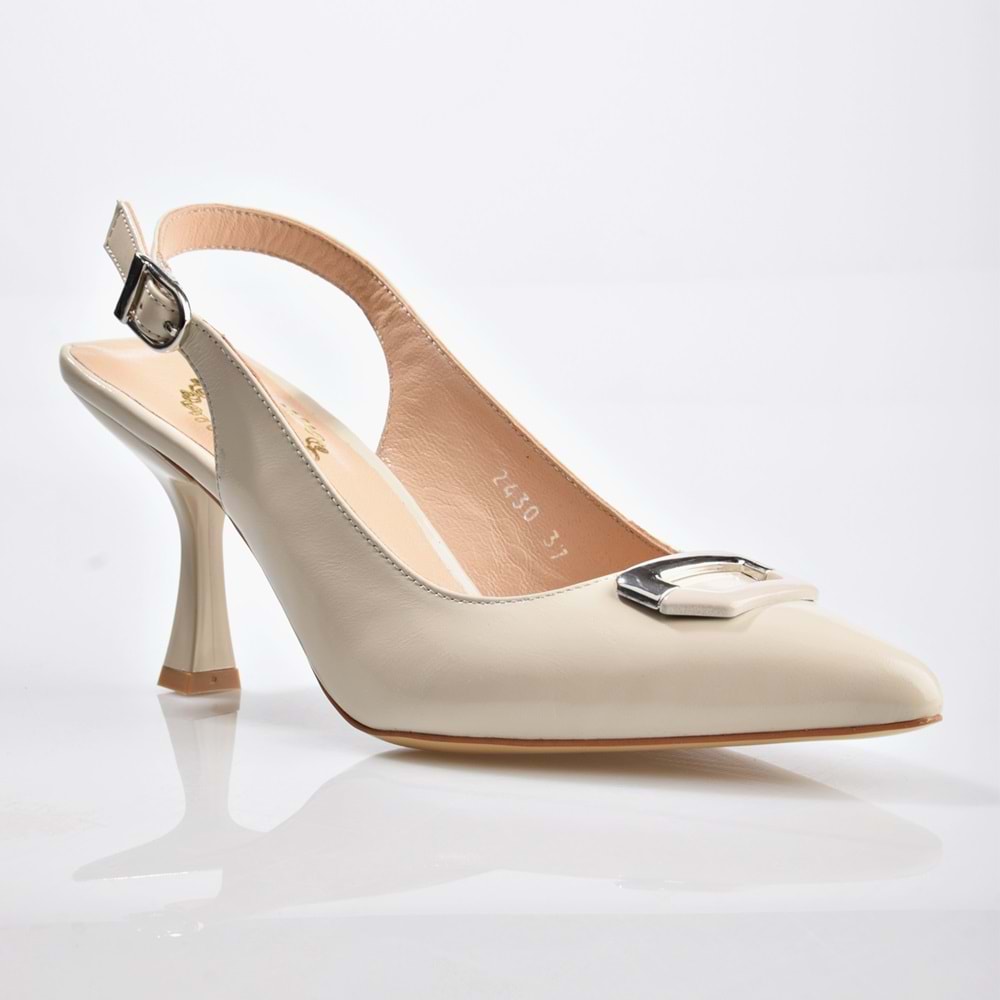 Nish Exclusive 2430 Kadın Hakiki Deri Topuklu Ayakkabı