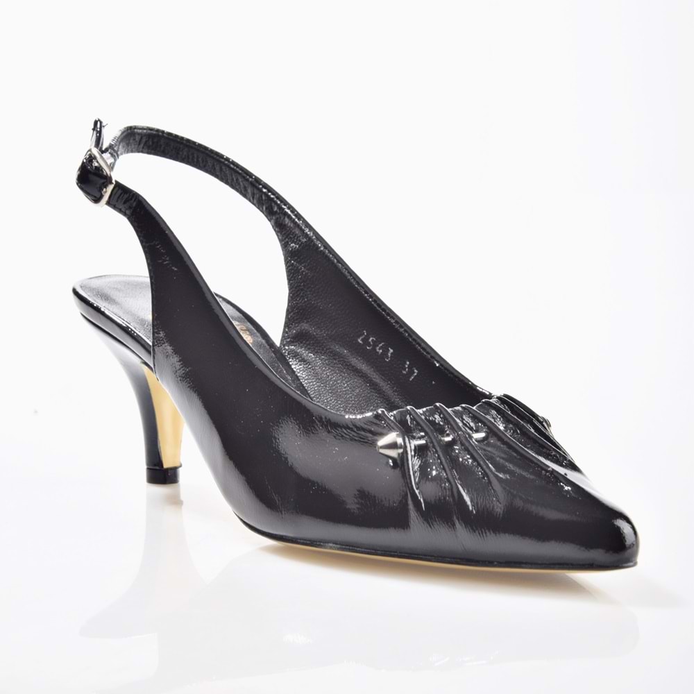 Nish Exclusive 2543 Kadın Arkası Açık Dekorlu Topuklu Ayakkabı