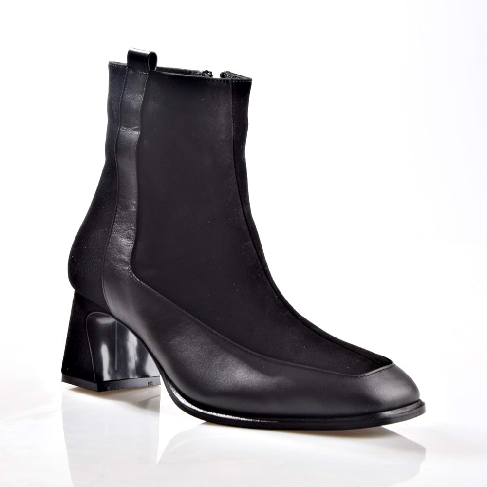 Nish Exclusive 2596 Kadın Deri Topuklu Bot