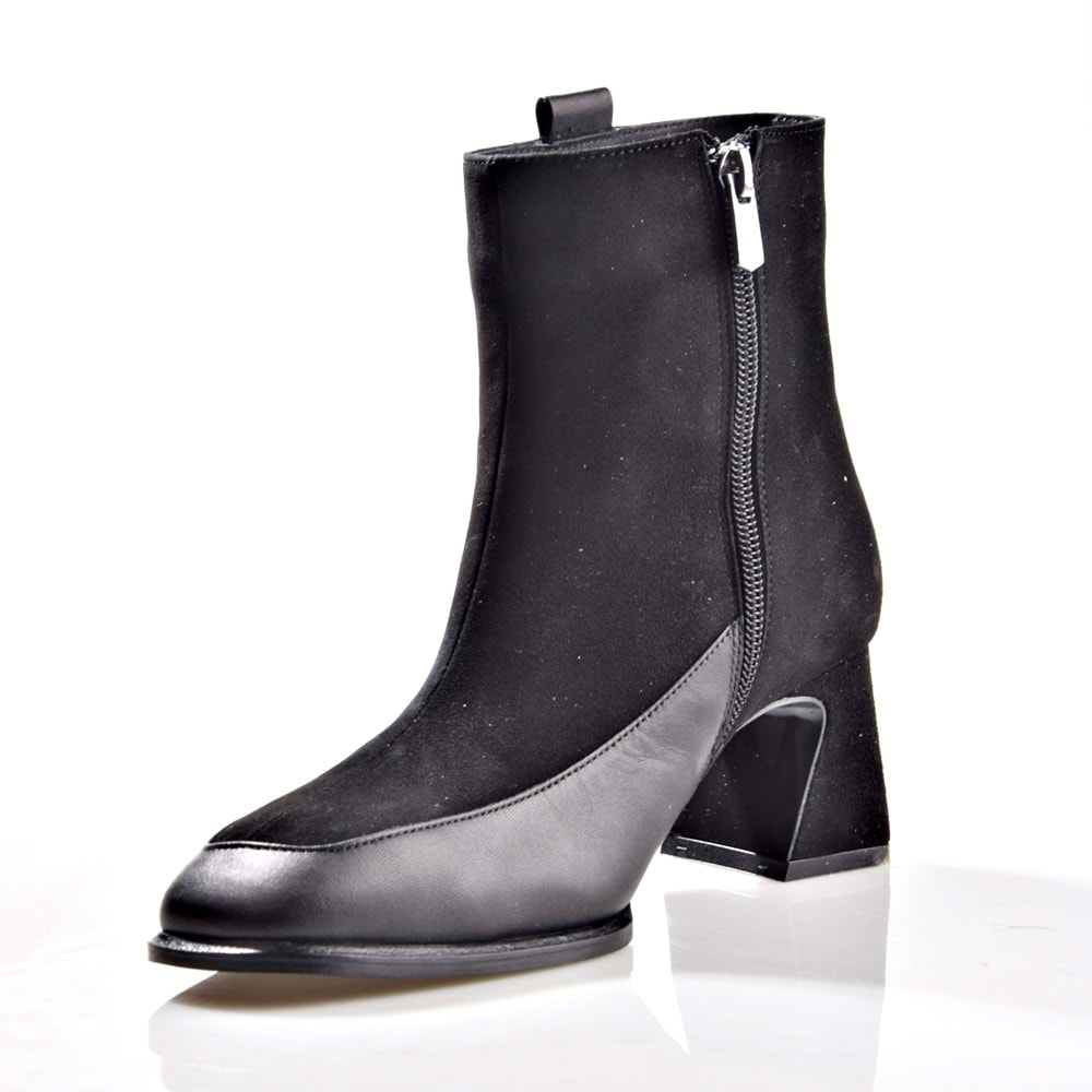 Nish Exclusive 2596 Kadın Deri Topuklu Bot