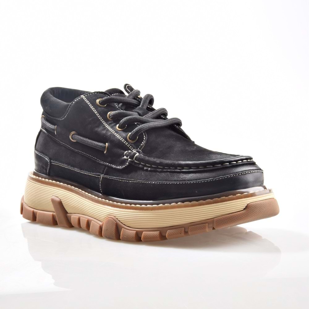 Guja 25K550 Erkek Hakiki Deri Kalın Taban Bilekli Ayakkabı