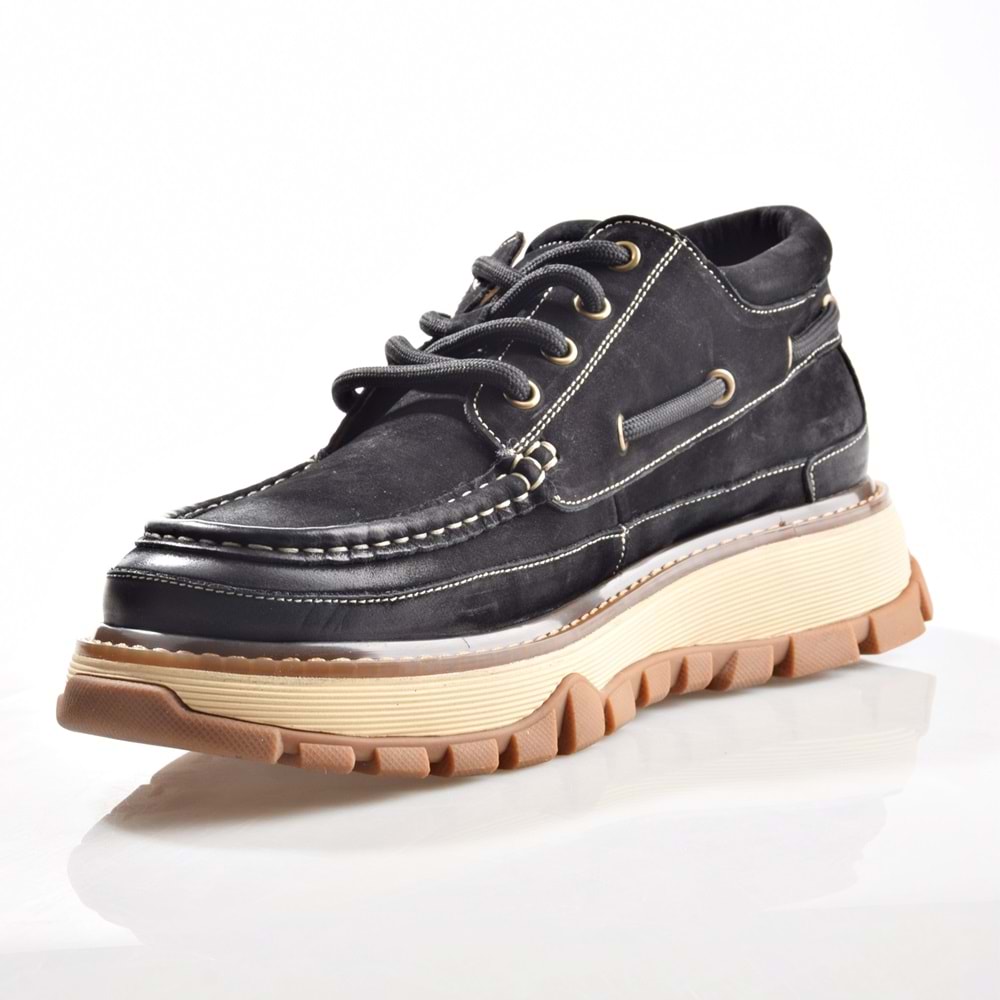 Guja 25K550 Erkek Hakiki Deri Kalın Taban Bilekli Ayakkabı