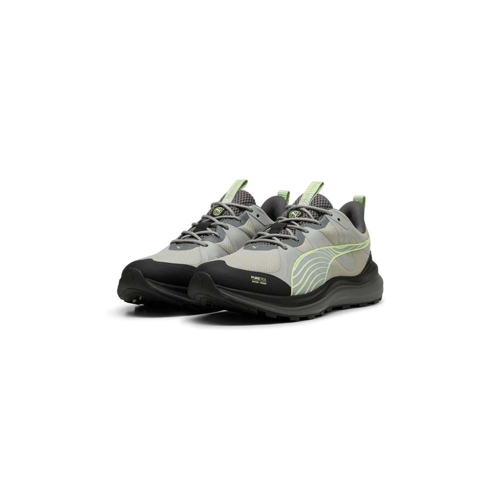 Puma 310095-02 Reflect Lite Trail PTX-Smokey Gray-PUMA Black-Fizzy Apple