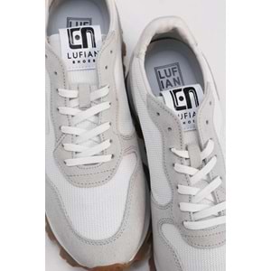 Lufian Arthur Erkek Deri Sneaker Ayakkabı Beyaz