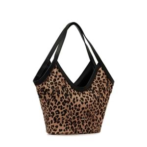 Nıne West DUOBLY 5PR Leopar Kadın Çift Taraflı Omuz Çantası