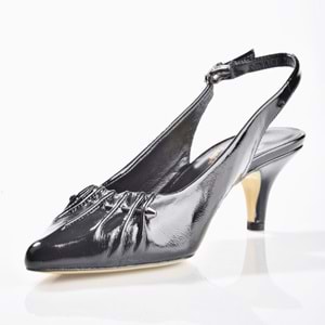 Nish Exclusive 2543 Kadın Arkası Açık Dekorlu Topuklu Ayakkabı