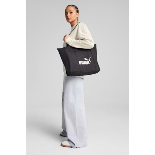 Puma 091345-01 Base Shopper Siyah Omuz Çantası
