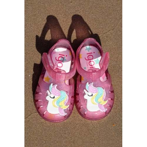 IGOR S10309-057 Tobby Gloss Unicornio Çocuk Sandalet Ayakkabı