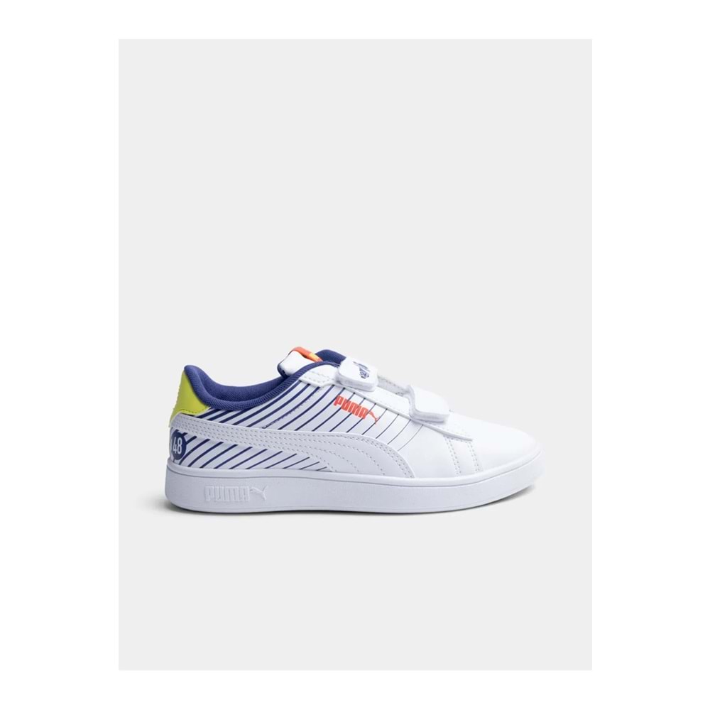 Puma 400658-01 Smash 3.0 Poised 2 Race Çocuk Spor Ayakkabı Beyaz
