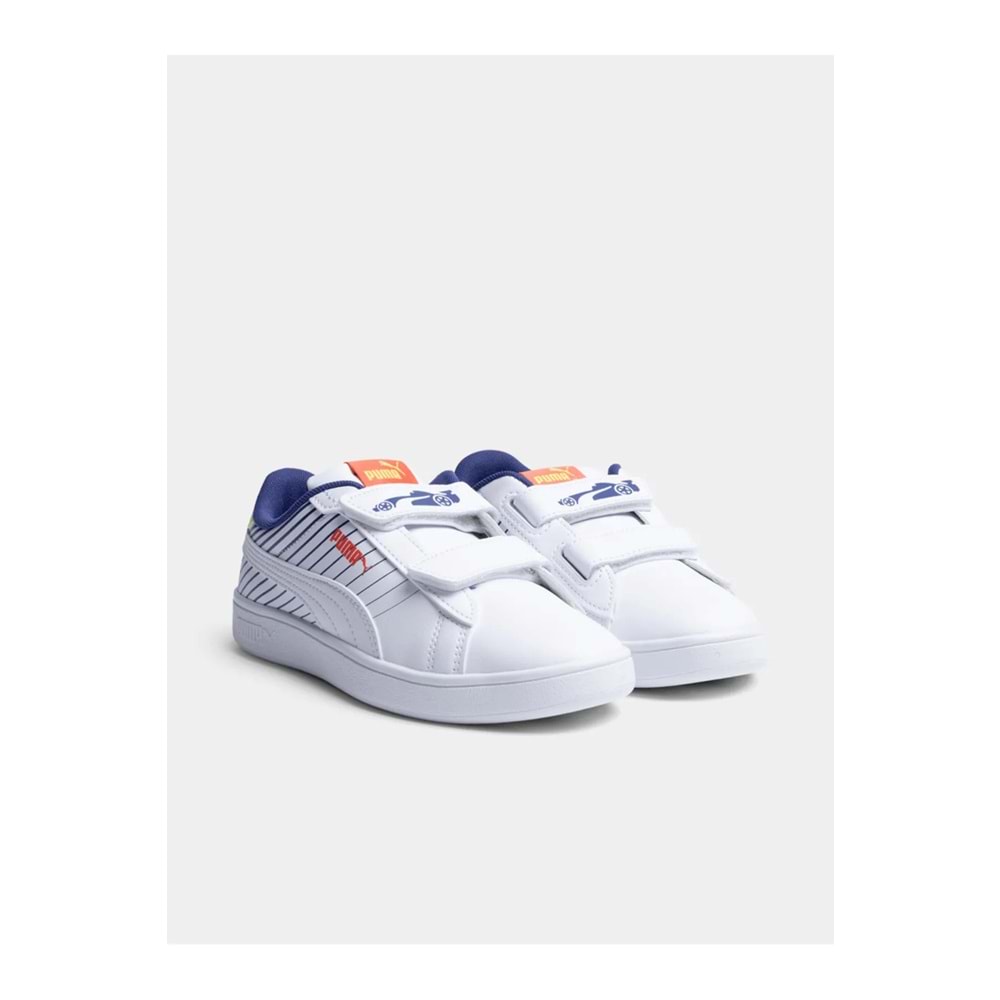 Puma 400658-01 Smash 3.0 Poised 2 Race Çocuk Spor Ayakkabı Beyaz
