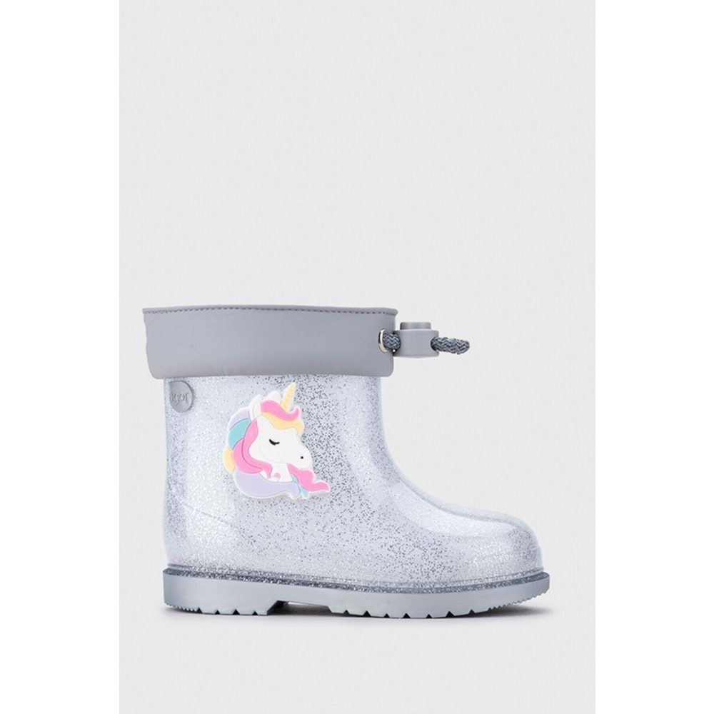 IGOR W10339-135 Bimbi Unicornio Glıtter Sılver Kız Çocuk Yağmur Çizmesi