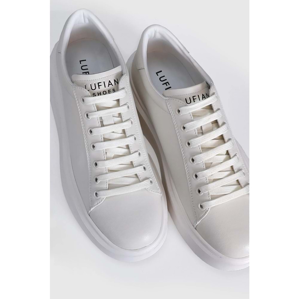 Lufian 111230234 Gage Erkek Deri Sneaker Ayakkabı Beyaz