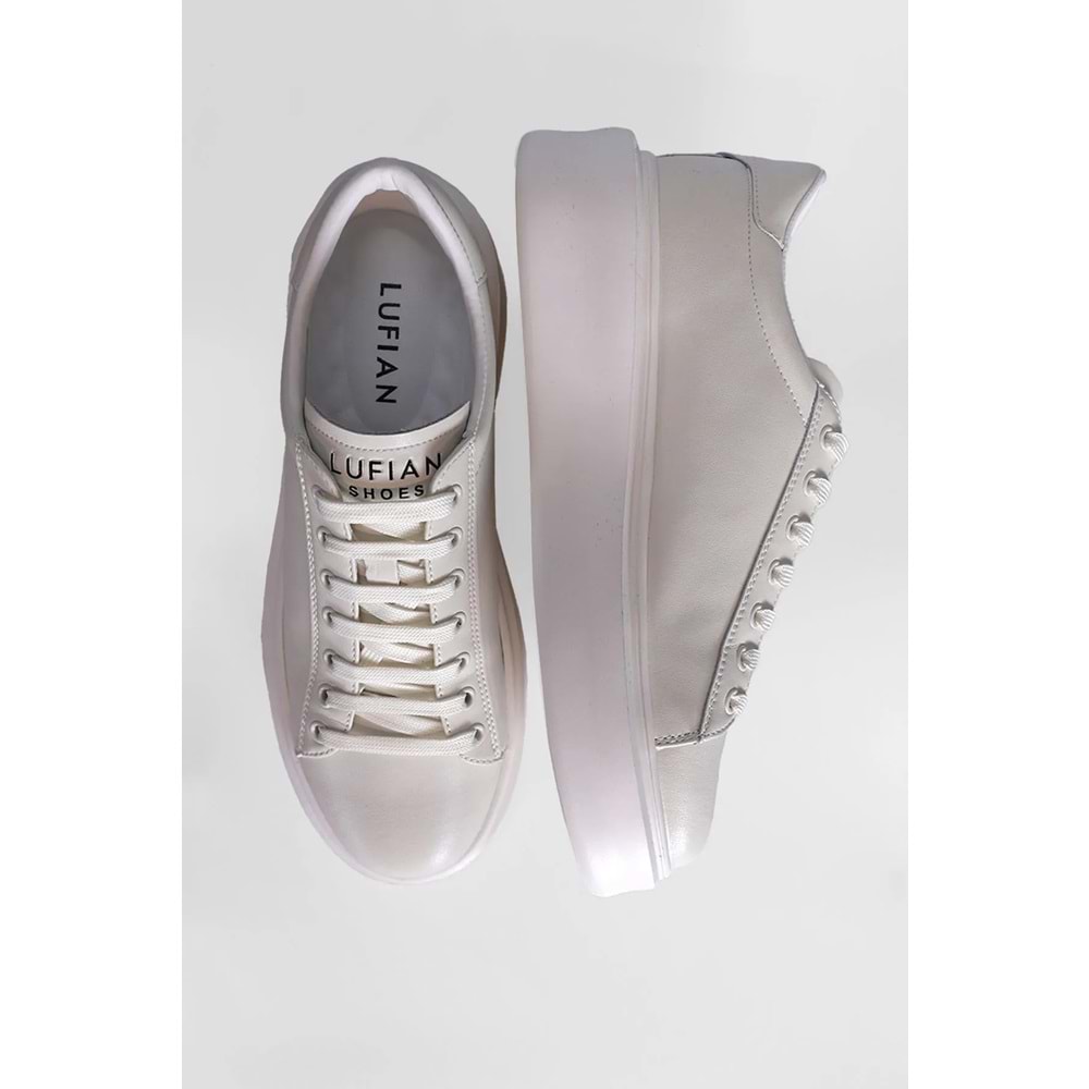 Lufian 111230234 Gage Erkek Deri Sneaker Ayakkabı Beyaz