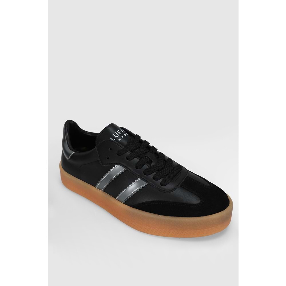 Lufian Davıd Erkek Deri Sneaker Ayakkabı Siyah