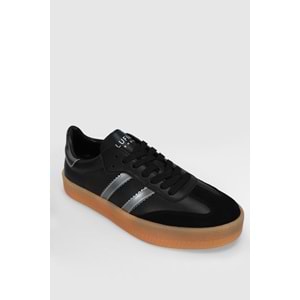 Lufian Davıd Erkek Deri Sneaker Ayakkabı Siyah