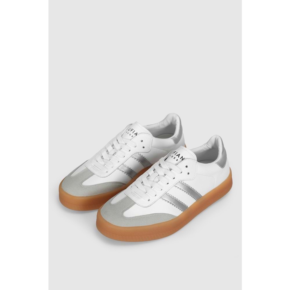 Lufian Davıd Erkek Deri Sneaker Ayakkabı Beyaz