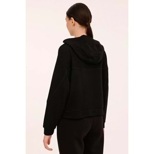 Lotto W-YELRO FZ HOODIE 4PR Siyah Kadın Eşofman Üstü