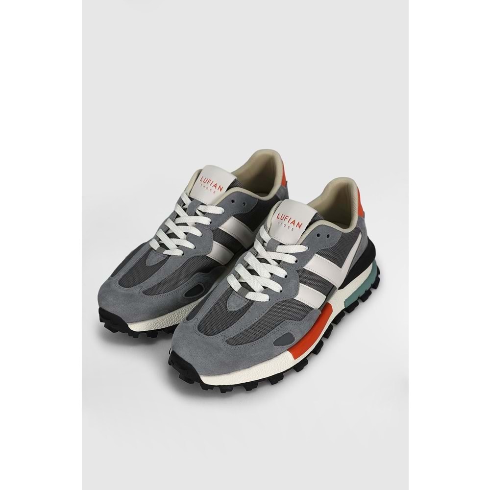 Lufian Auke Sneaker Erkek Deri Ayakkabı GRİ