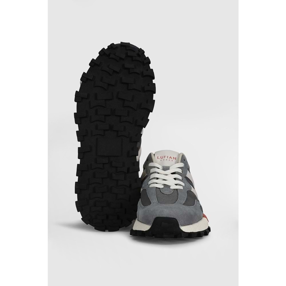 Lufian Auke Sneaker Erkek Deri Ayakkabı GRİ